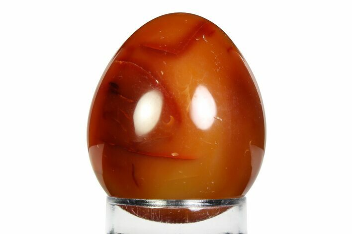 Vibrant Polished Carnelian Agate Egg - Madagascar #355464